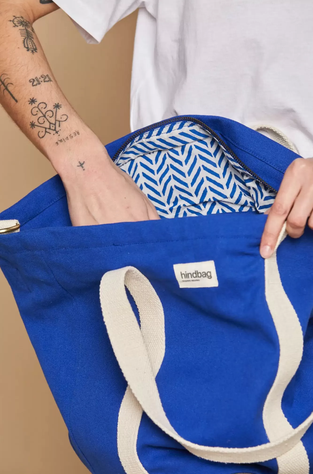 Cabas Cesar Bleu Electrique<Hindbag Discount