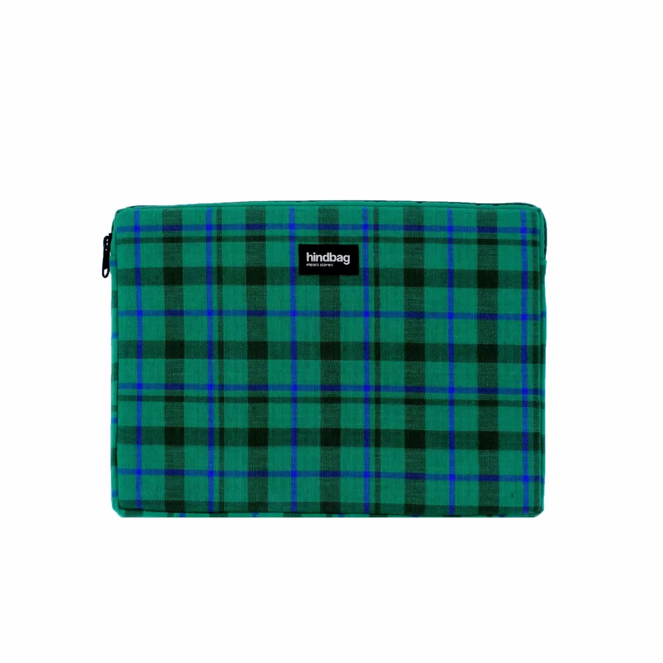 Housse D'Ordi Ava Tartan Green Garden<Hindbag Cheap