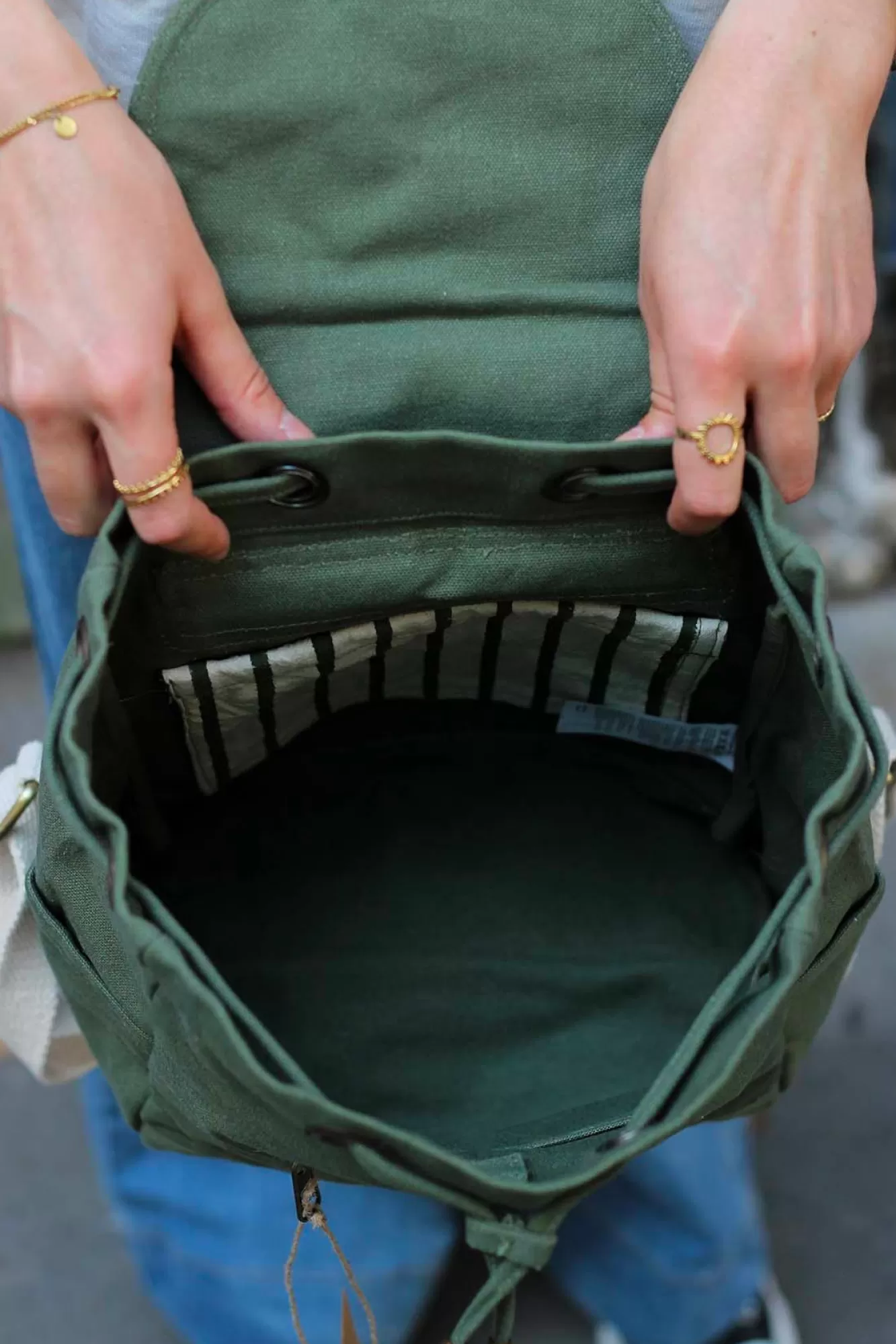 Mini Sac À Dos Eliot Olive<Hindbag Cheap