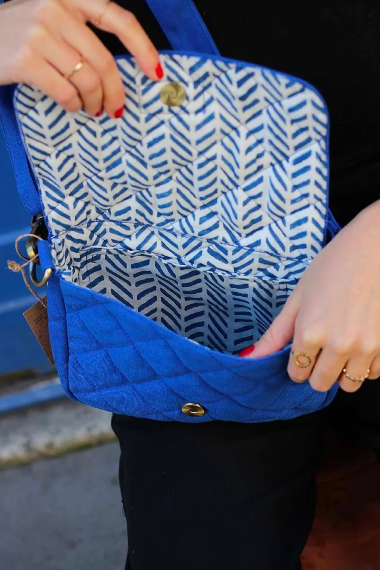 Sac À Main Matelasse Margault Bleu Electrique<Hindbag Online