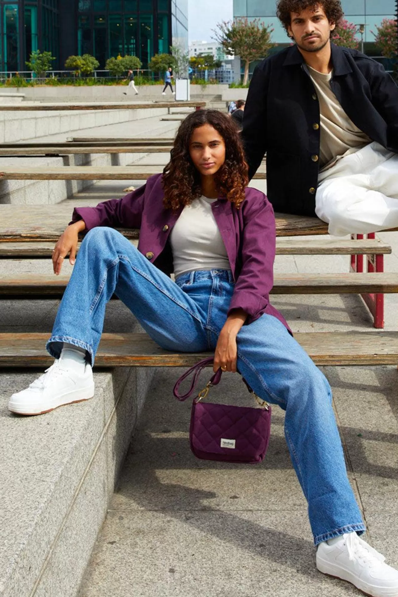 Sac À Main Matelasse Margault Prune<Hindbag Cheap