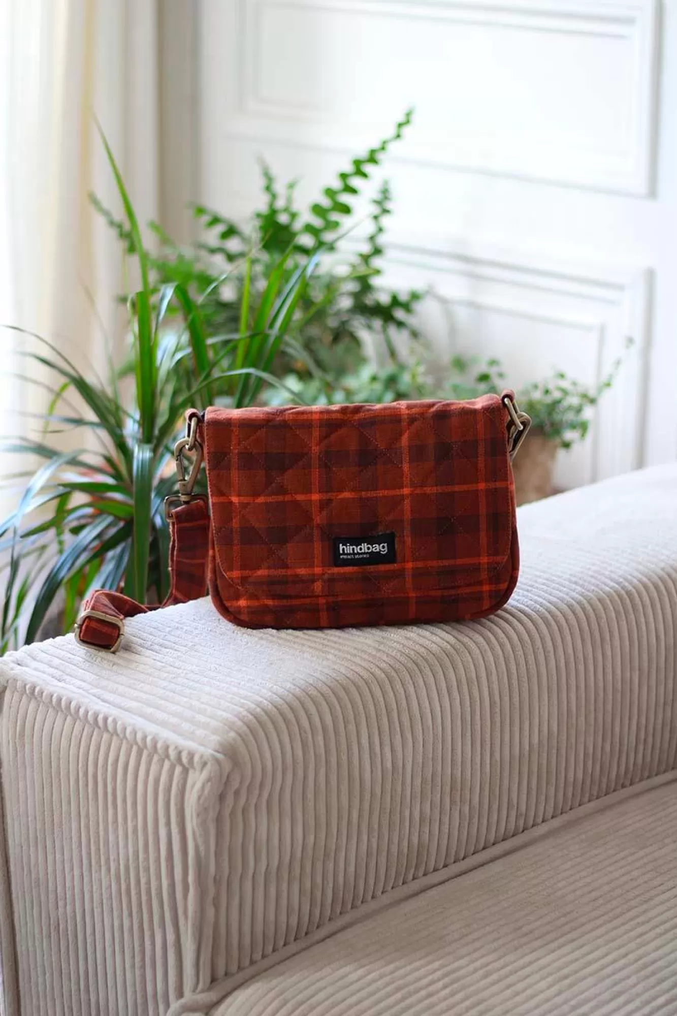 Sac À Main Matelasse Margault Tartan Camel Toffee<Hindbag Fashion