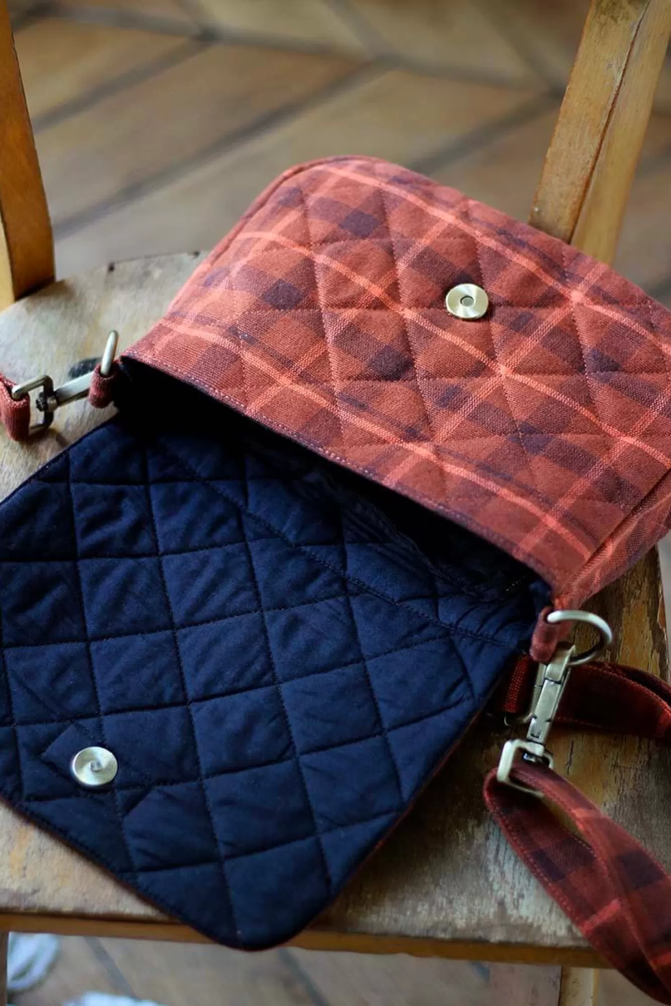 Sac À Main Matelasse Margault Tartan Camel Toffee<Hindbag Fashion