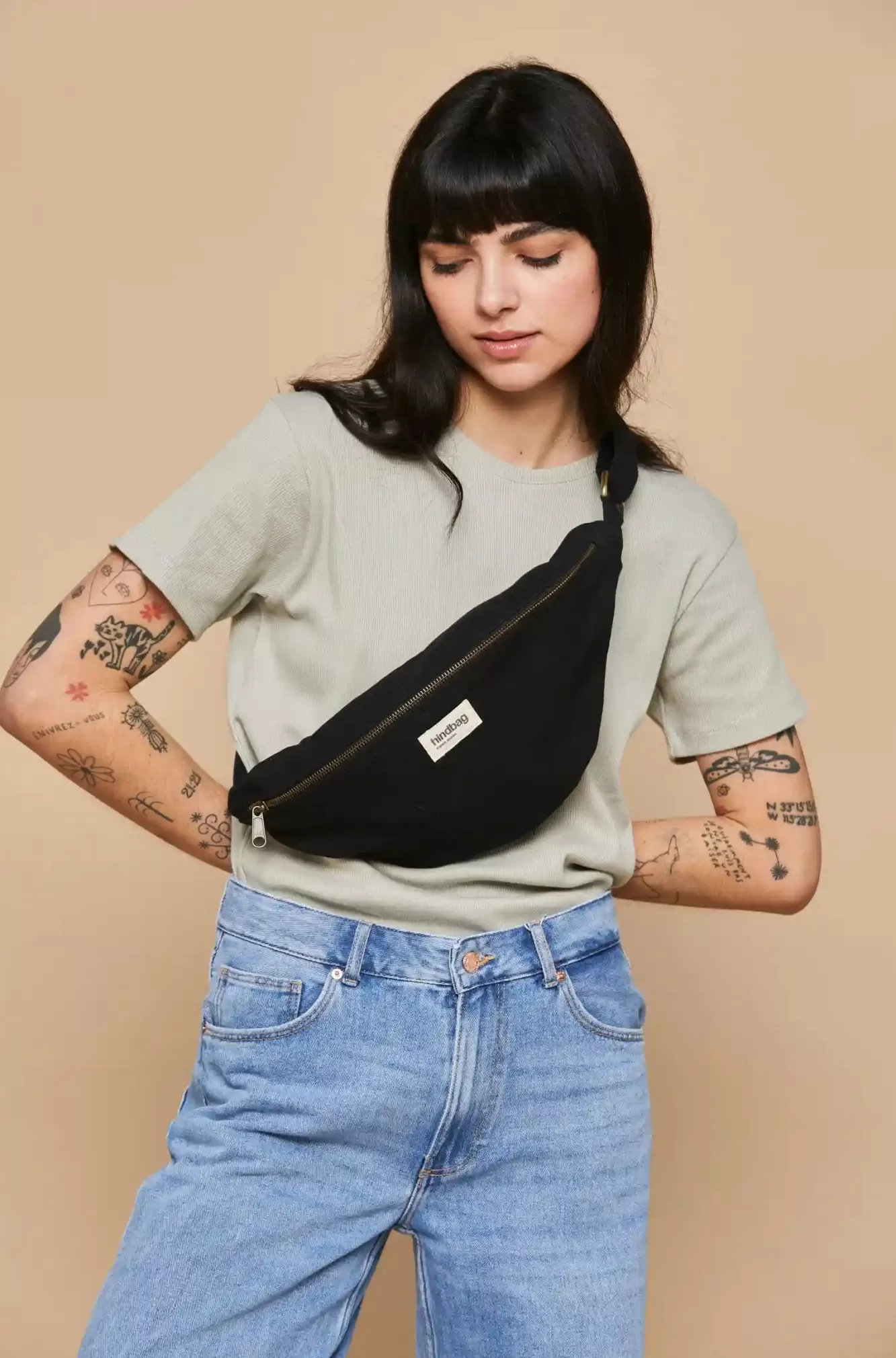 Sac Banane L Sasha Noir<Hindbag Cheap