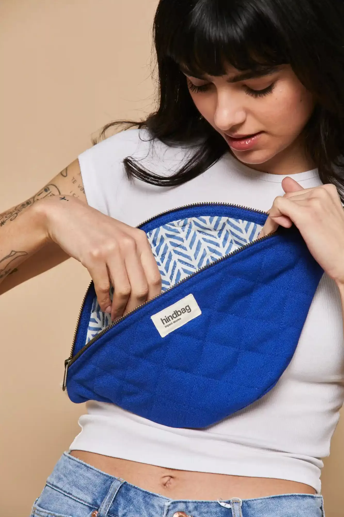 Sac Banane Matelasse Olivia Bleu Electrique<Hindbag Discount