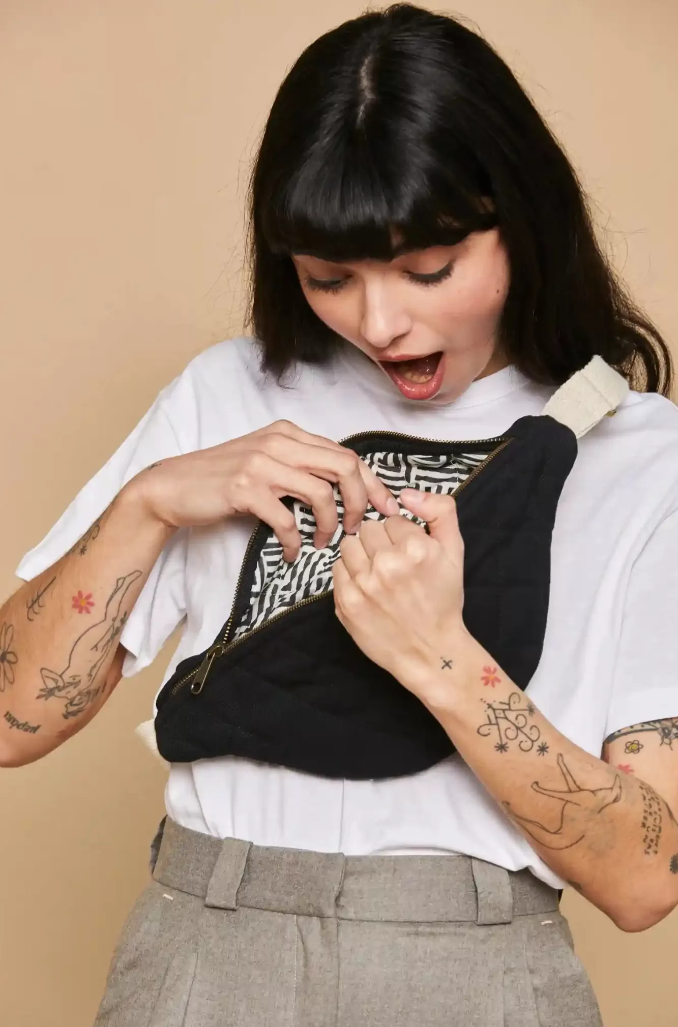 Sac Banane Matelasse Olivia Noir<Hindbag Hot
