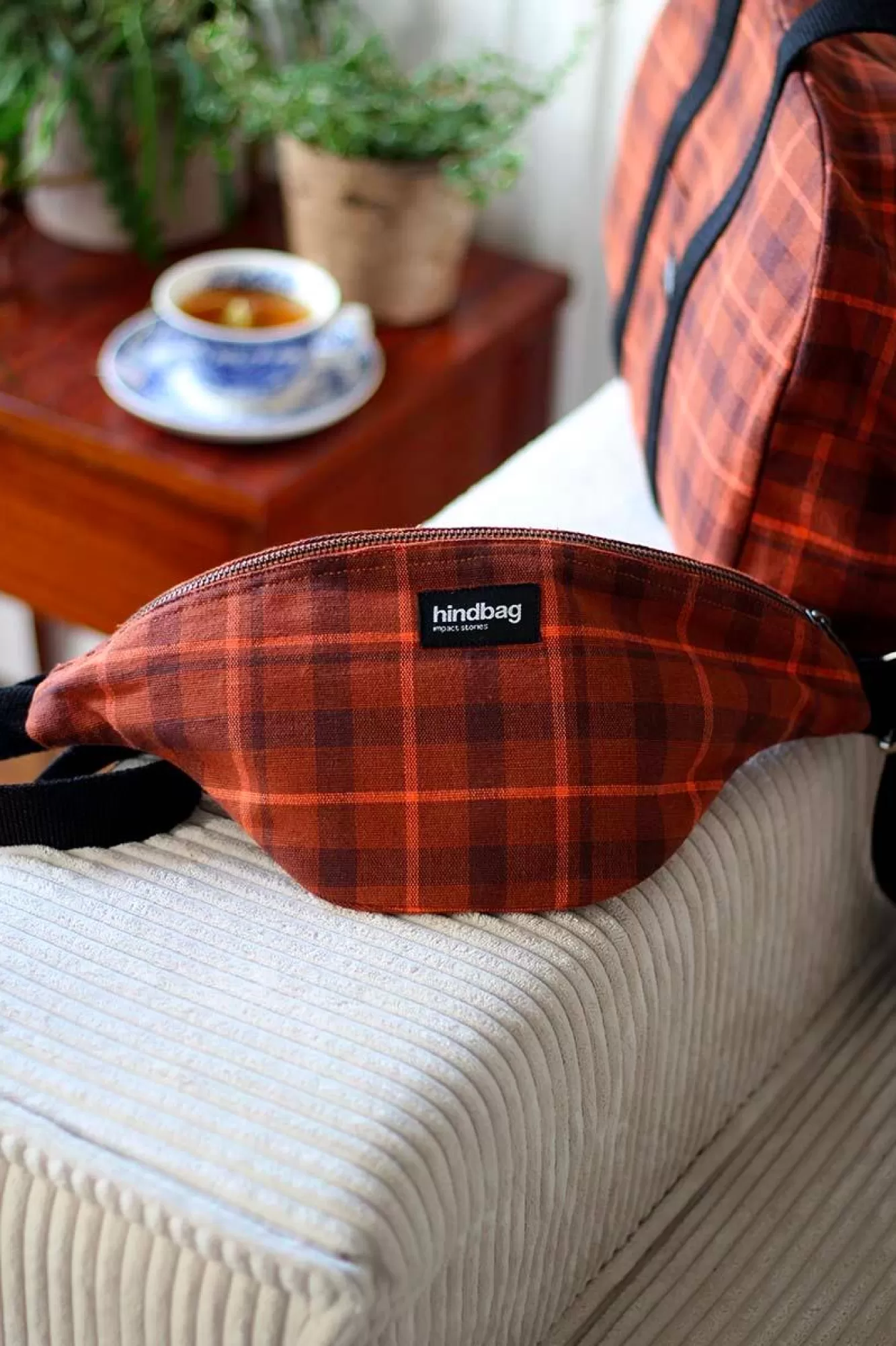 Sac Banane Olivia Tartan Camel Toffee<Hindbag Clearance