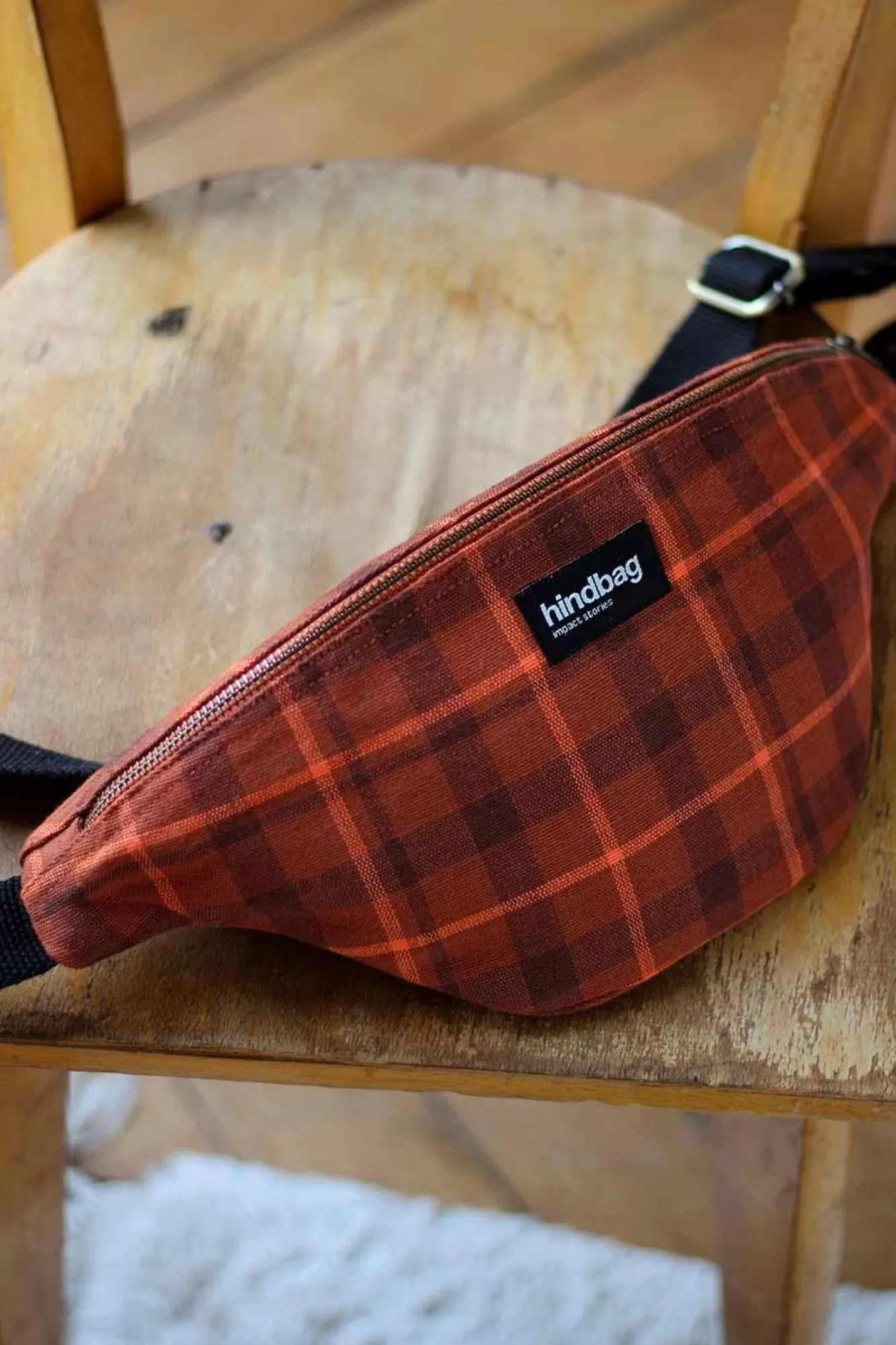 Sac Banane Olivia Tartan Camel Toffee<Hindbag Clearance