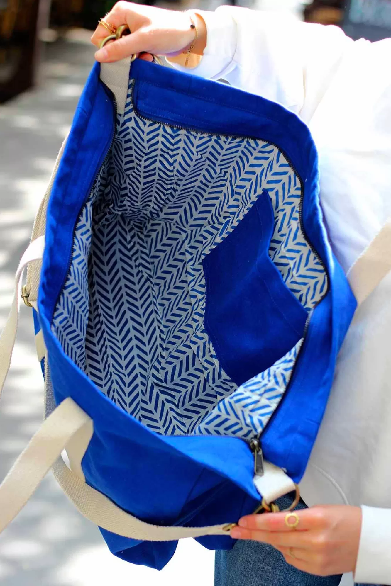 Sac Jean Bleu Electrique<Hindbag Hot